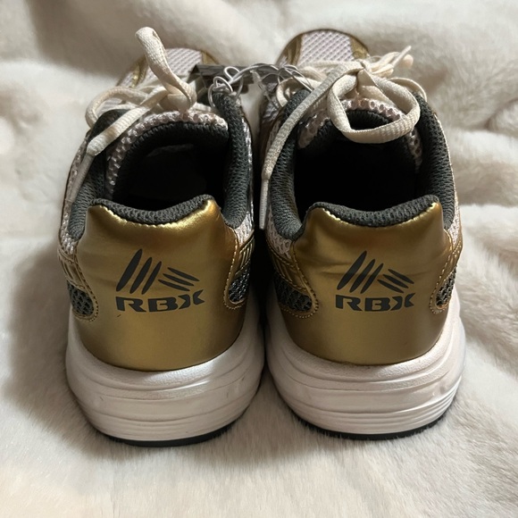 Metallic Gold and white reebok sneakers new with tag - Picture 6 of 7